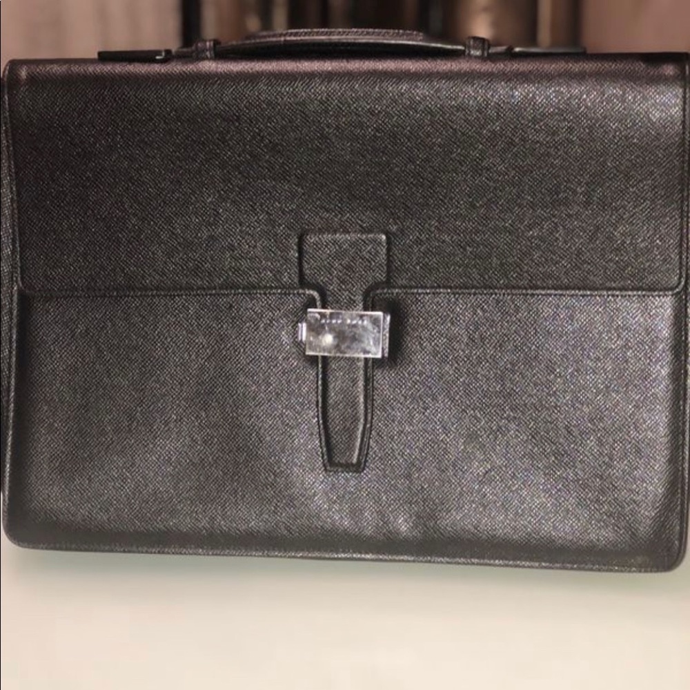 Hugo Boss leather briefcase